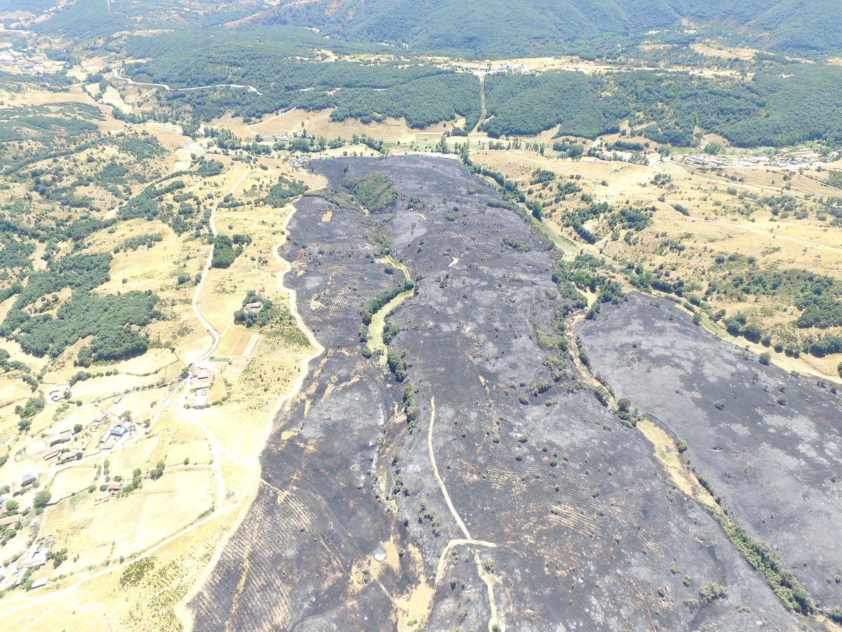 Vestigios tras el incendio