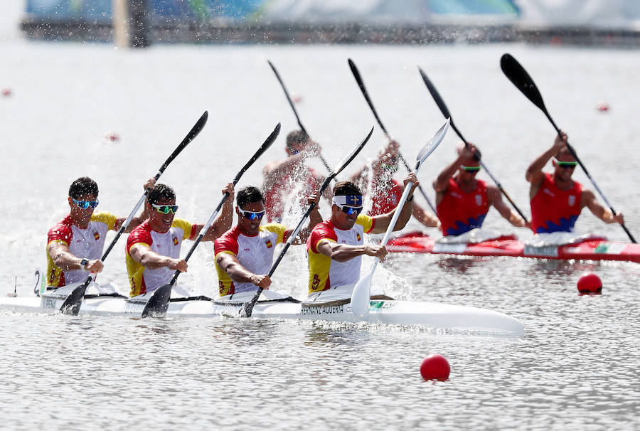 Alemania gana el oro en el K4 1000 m de canotaje; España quinta