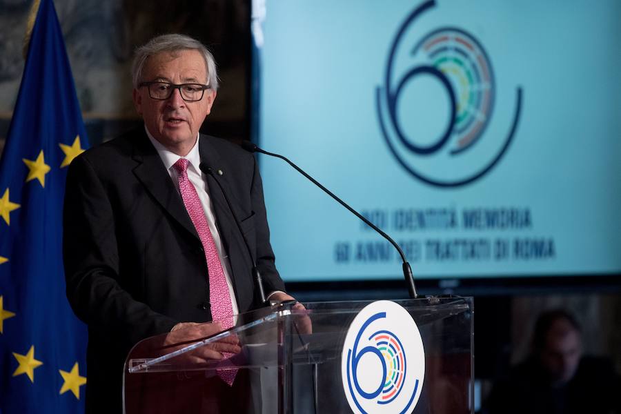 Los 27 líderes europeos reiteran en Roma su compromiso a favor de la unión