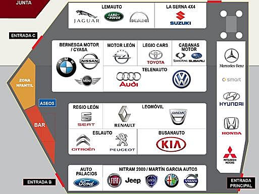 Plano de la II Feria del Automóvil Nuevo