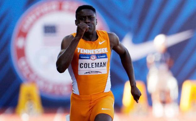 Coleman, en una carrera. 