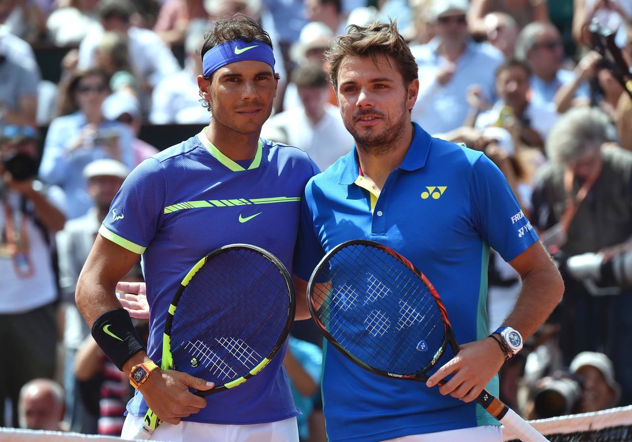 Rafa Nadal y Stan Wawrinka, los protagonistas de la final de roland Garros 2017.