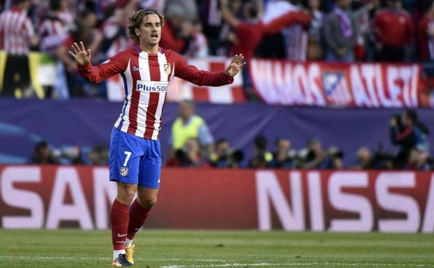 Antoine Griezmann, durante un partido con el Atlético. 