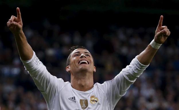 Cristiano Ronaldo celebra un gol con el Real Madrid. 