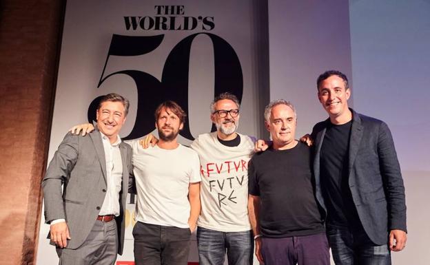 Joan Roca, Rene Redzepi, Massimo Bottura, Ferran Adrià y Will Guidara.