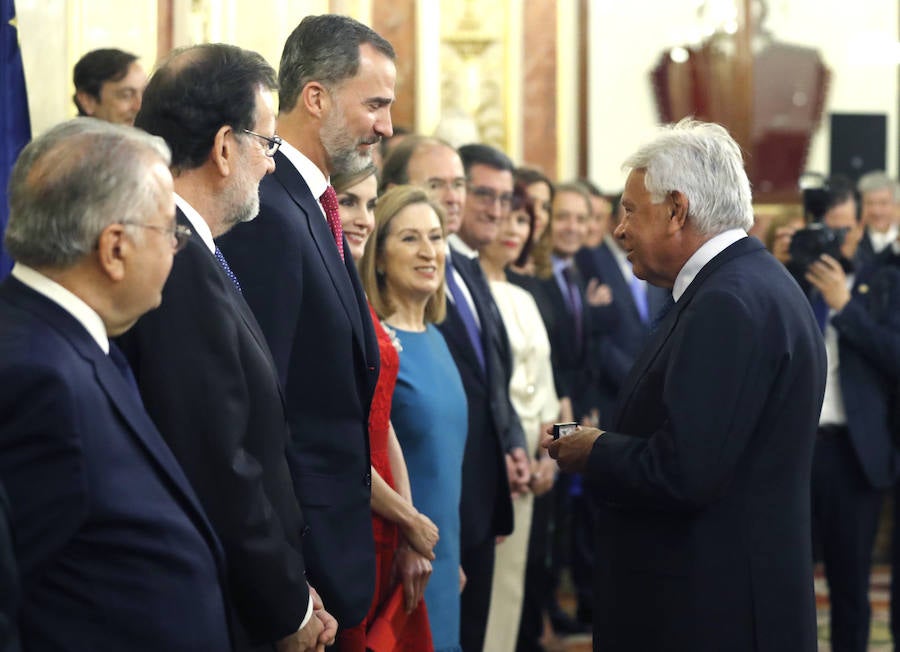 El Rey defiende en el Congreso la unidad de España y la convivencia de todos los españoles.