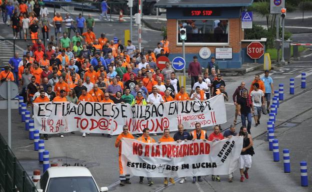 Manifestación de estibadores.