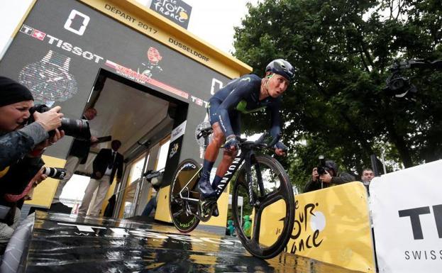 Nairo Quintana, en su salida. 