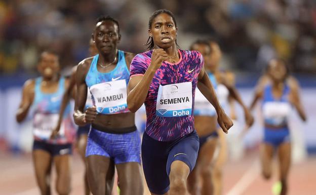 Caster Semenya, en una prueba de 800 metros en Catar. 