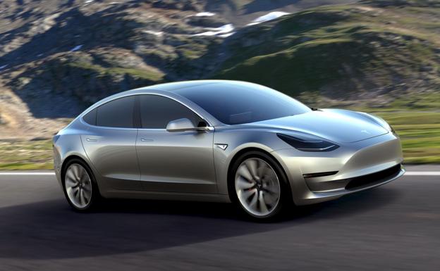 El coche eléctrico Model 3 de Tesla.