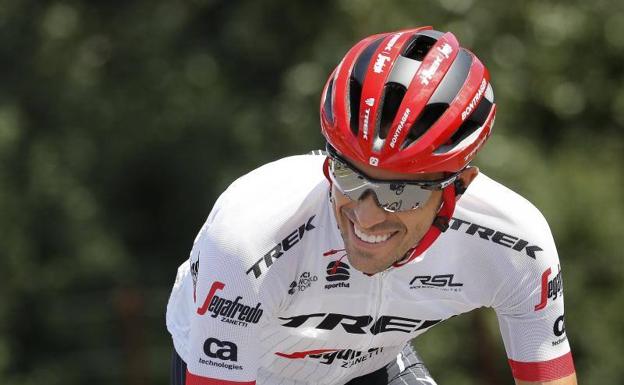 Alberto Contador, en una etapa del Tour. 