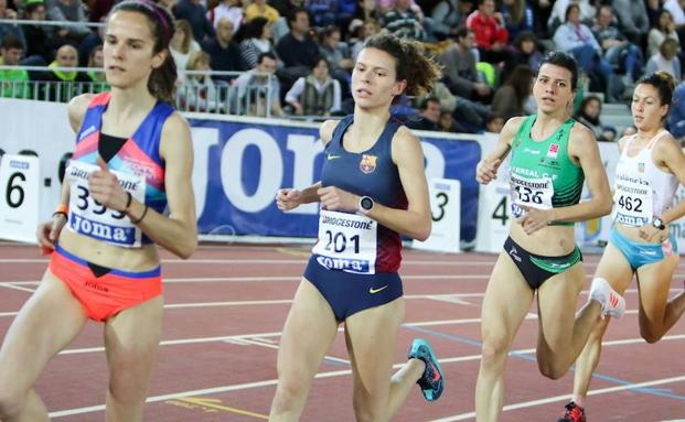 Blanca Fernández, en el Campeonato de España en pista cubierta 2017 de Salamanca