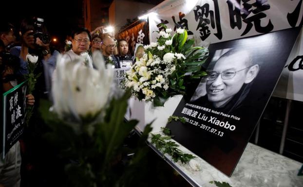 Homenaje a Liu Xiaobo.