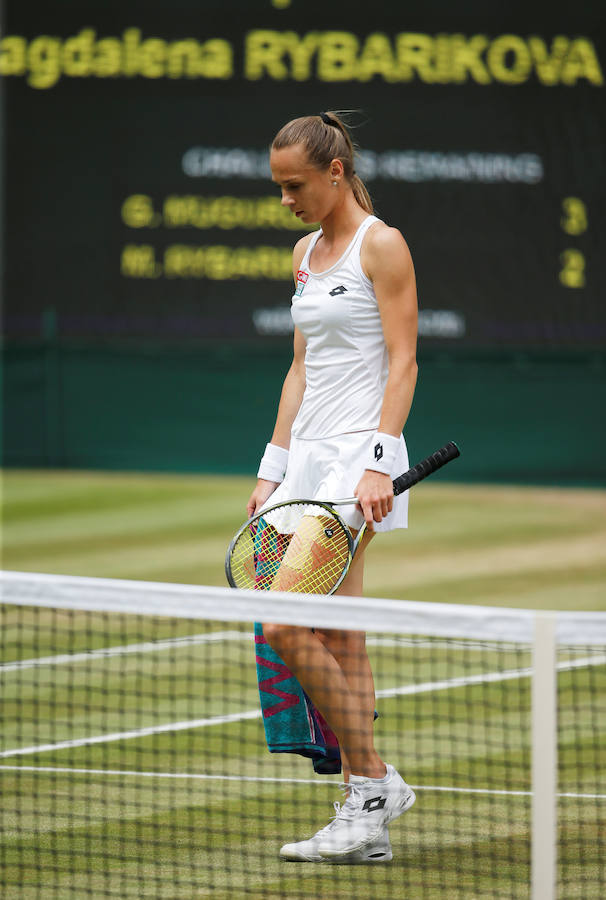 Las mejores imágenes del partido entre Muguruza y Rybarikova