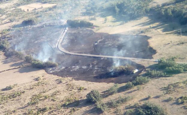 Imagen del incendio de Riello