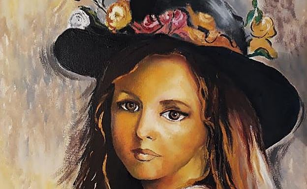 Detalle de una de las pintaras expuestas