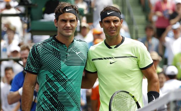 Roger Federer y Rafa Nadal. 