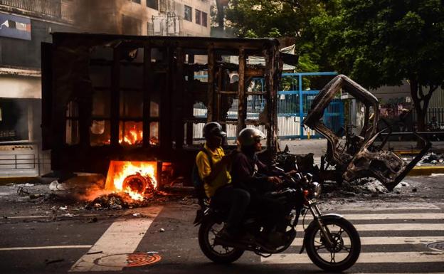 Protestas en Caracas.