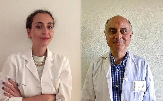 Los doctores Luis Enrique Amada, presidente del Grupo de Estudio de Hepatitis Víricas (GEHEP), y Guiomar Piera Rojo, del Instituto de Investigación Sanitaria Galicia Sur.