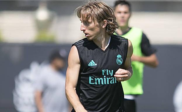 Luka Modric, en un entrenamiento.