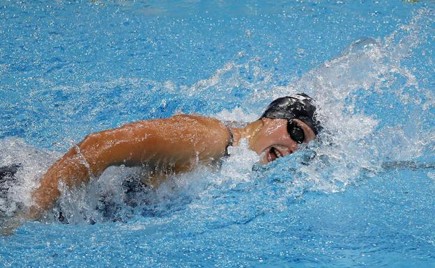 Katie Ledecky, durante la final de los 400 metros libres. 