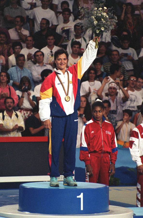 La judoca española Miriam Blasco, medalla de oro en los Juegos Olímpicos de Barcelona 1992. 