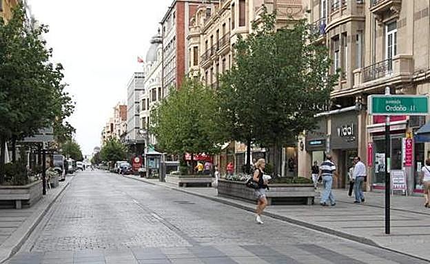 Imagen actual de la Avenida Ordoño II.
