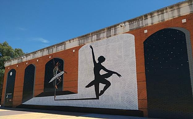 Imagen del graffiti conmemorativo por los 20 años de Ambi.