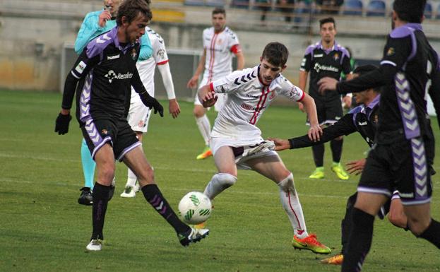 Toni, en el partido ante el Valladolid B.