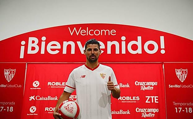 Nolito, en su presentación con el Sevilla.