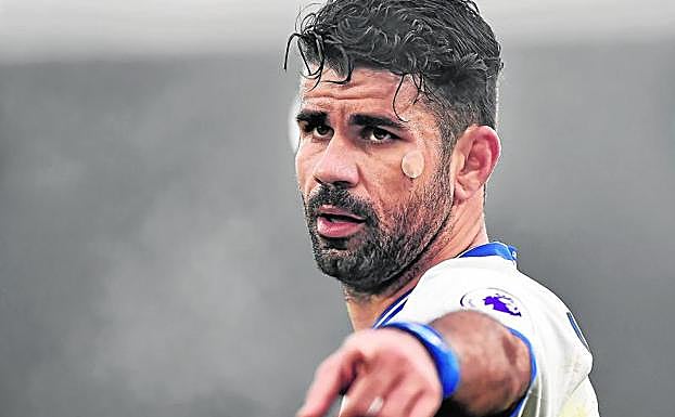 Diego Costa, con la camiseta del Chelsea. 