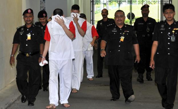 Mexicanos condenados a muerte en Malasia por tráfico de droga.