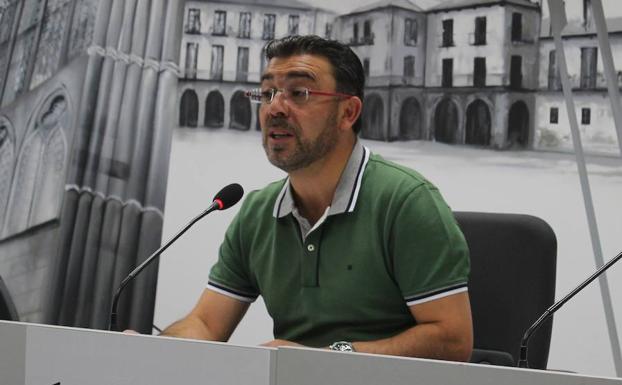 Pedro Llamas en la rueda de prensa 