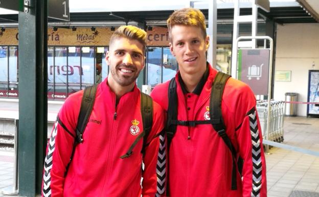 Los jugadores de la Cultural, durante su desplazamiento a Lorca.