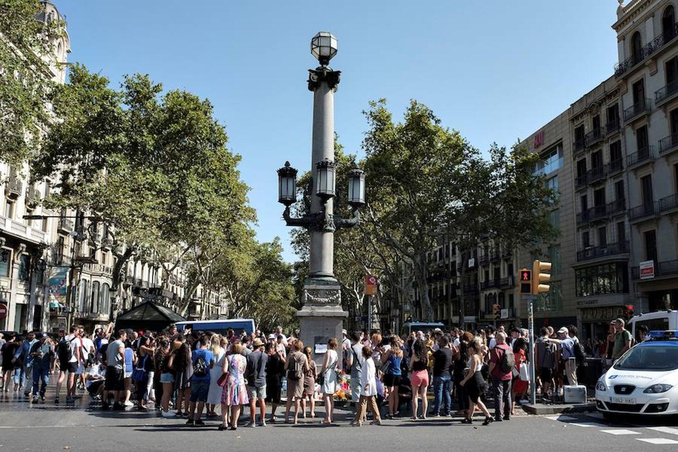 Las Ramblas vuelven a la normalidad después del atentado.