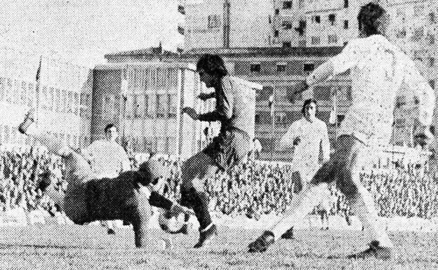 Un lance del último Cultural-Valladolid de liga en La Puentecilla.