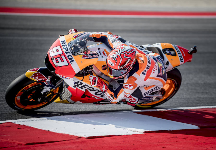 El español Marc Márquez (Repsol Honda) saldrá tercero en el GP de San Marino, tras sobreponerse a una caída durante los entrenamientos.