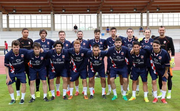 Selección de Castilla y León durante un entrenamiento.