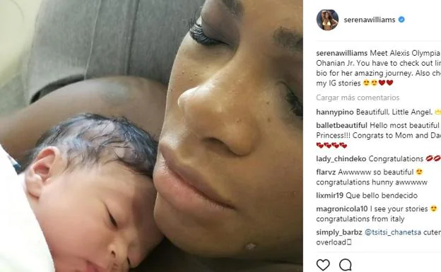 Serena Williams presenta a su hija en Instagram