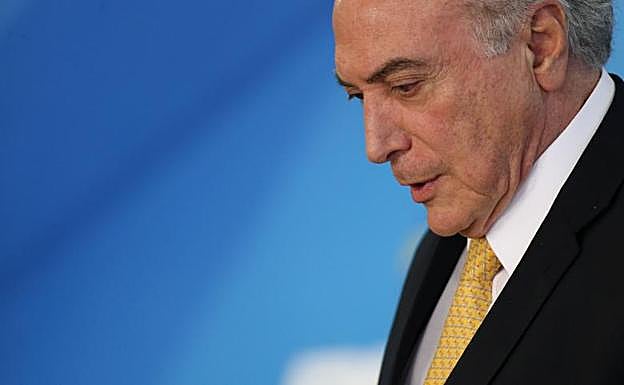 Michel Temer, presidente de Brasil.