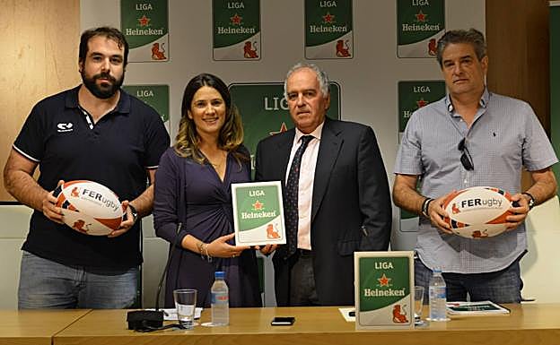 Un momento de la presentación de la temporada 2017-2018 de la Liga Heineken. 