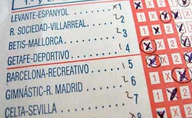 Un boleto de quiniela.