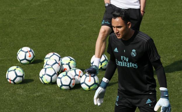 Keylor Navas, en un entrenamiento. 