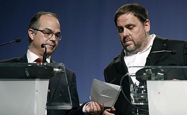 Jordi Turull y Oriol Junqueras.