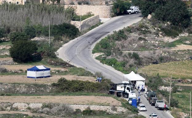 Lugar del atentado bomba contra Daphne Caruana Galizia.