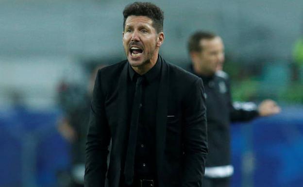 Simeone en el encuentro ante el Qarabag. 