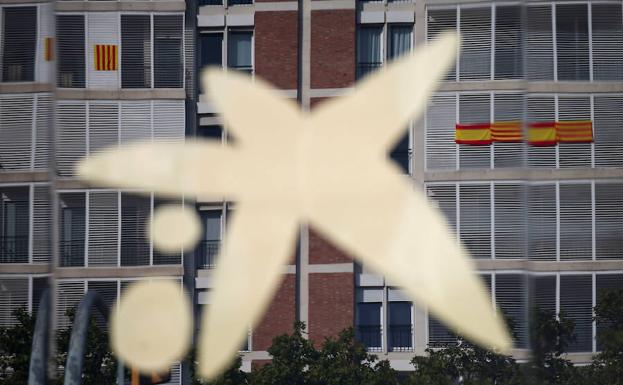 Imagen desde la sede de CaixaBank en Barcelona. 