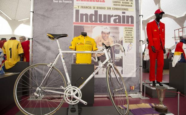 Bicicleta de Induráin presente en la exposición de Segovia.
