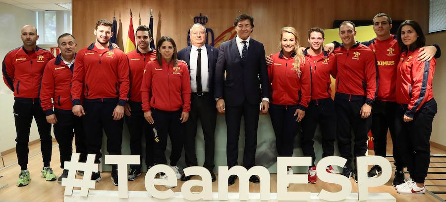 Presentación del equipo español de Halterofilia capitaneado por Lidia Valentín