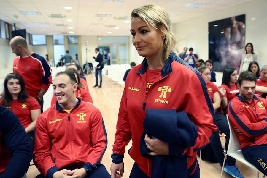 Presentación del equipo español de Halterofilia capitaneado por Lidia Valentín